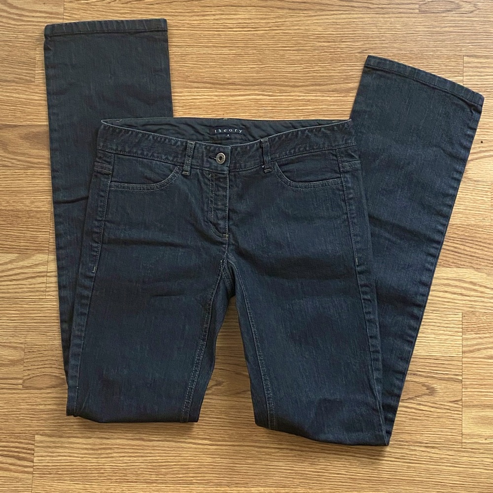 NWOT Theory jeans black denim size 27 straight leg